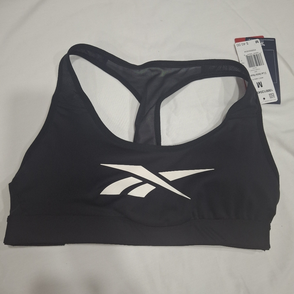 Reebok Women's Black and White Sports Bra